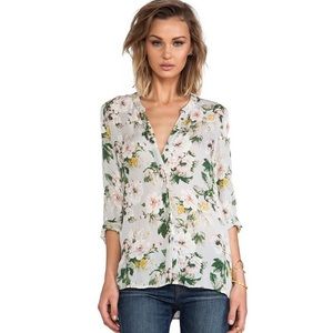 Joie Divitri floral silk blouse, size medium